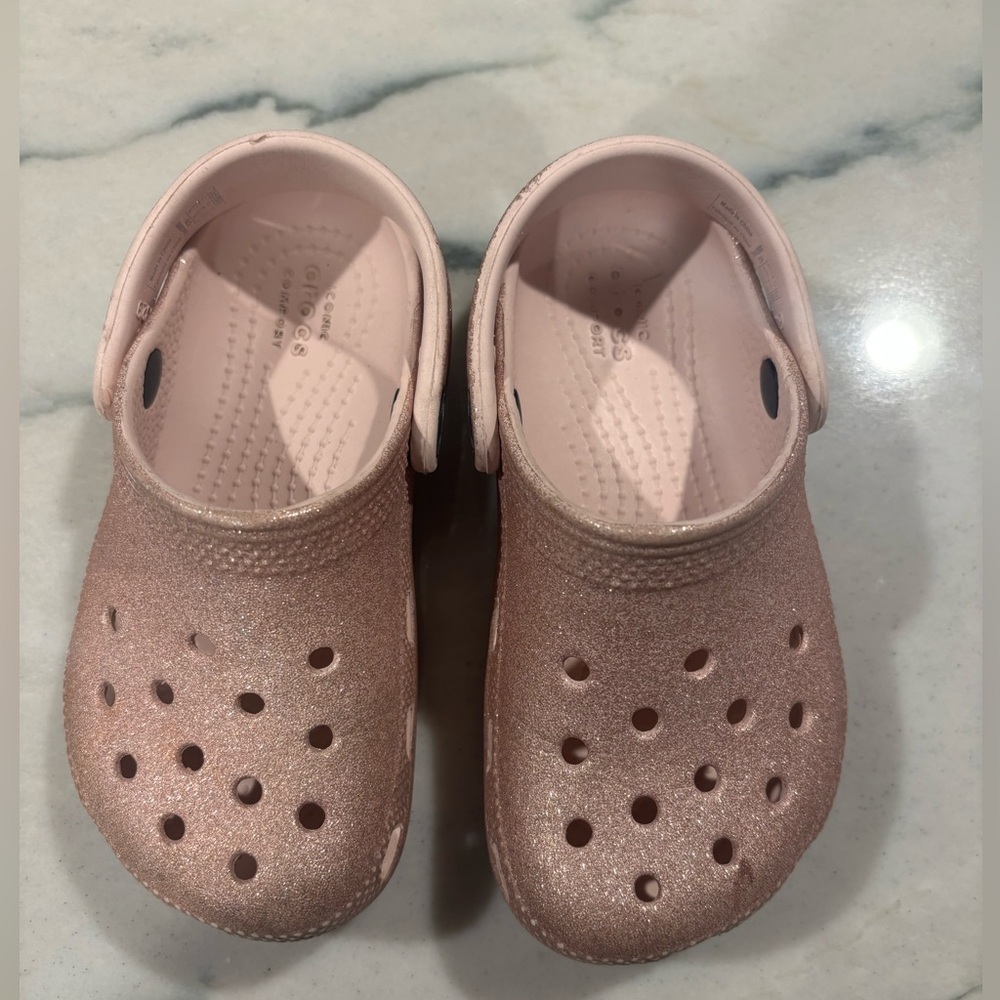 CROCS Kids Sparkly Pink Clogs